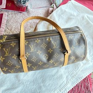 Louis Vuitton Papillon 26 Brown Monogram Canvas Barrel Bag
